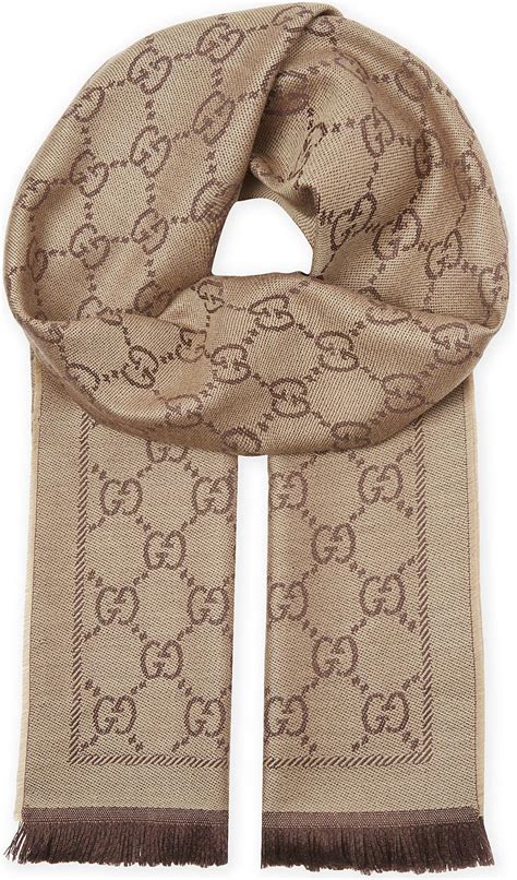 Wool scarf Gucci Brown in Wool 